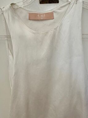 Cali White Silk Tank XS
